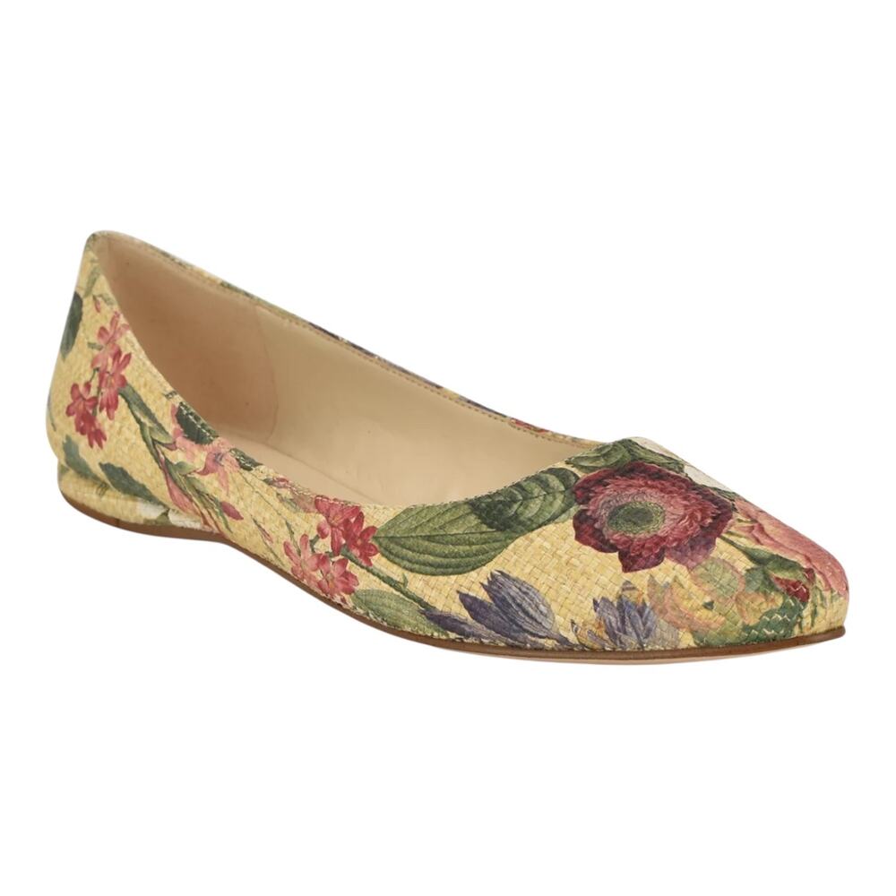 Nine West Women's Speakup Slip On Ballet Flats Floral Size 5 1/2 M